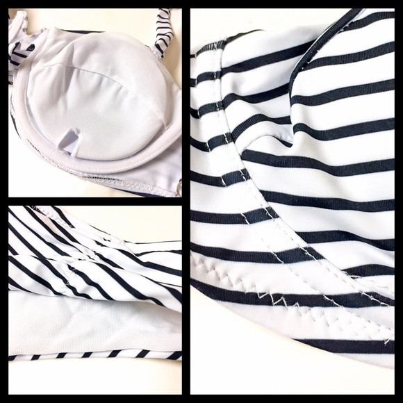 Retro Striped Pinup Bikini - Picture 4 of 5